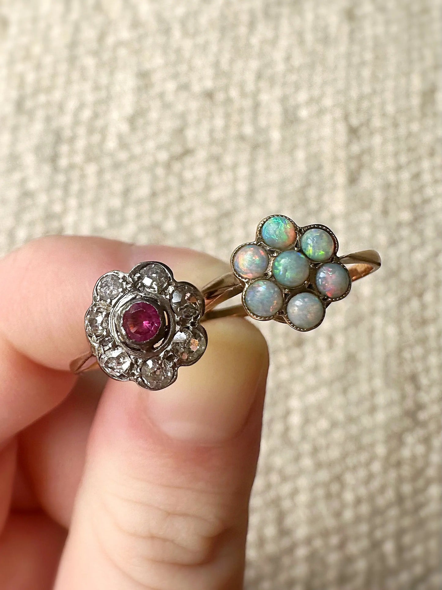 Clementine Victorian Opal Ring Peach and Willow