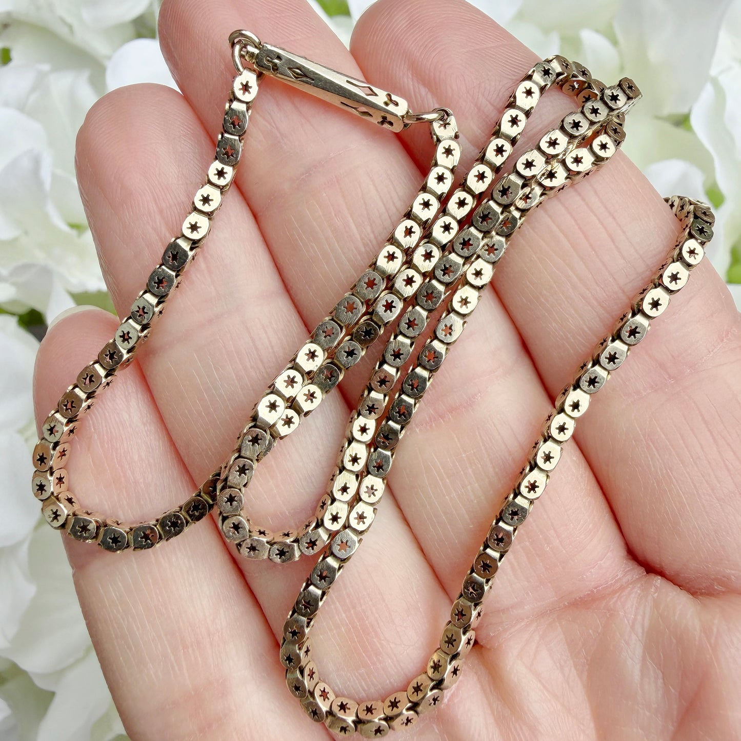Agnes Victorian Pierced Star Link Necklace