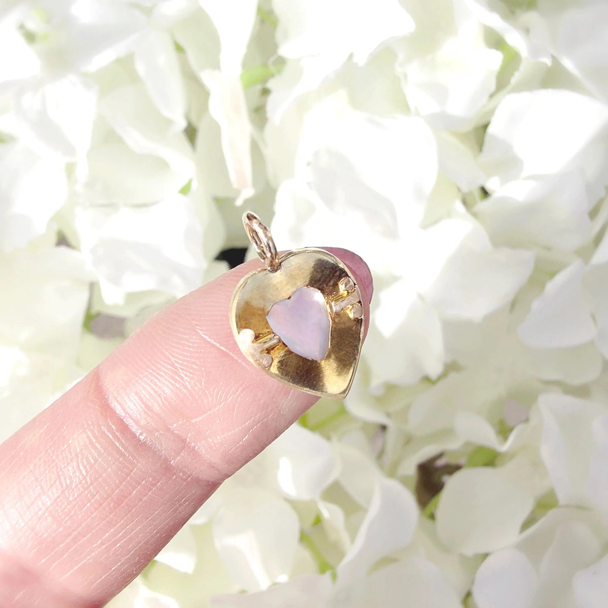 Blair 14k Converted Moonstone & Pearl Heart Pendant