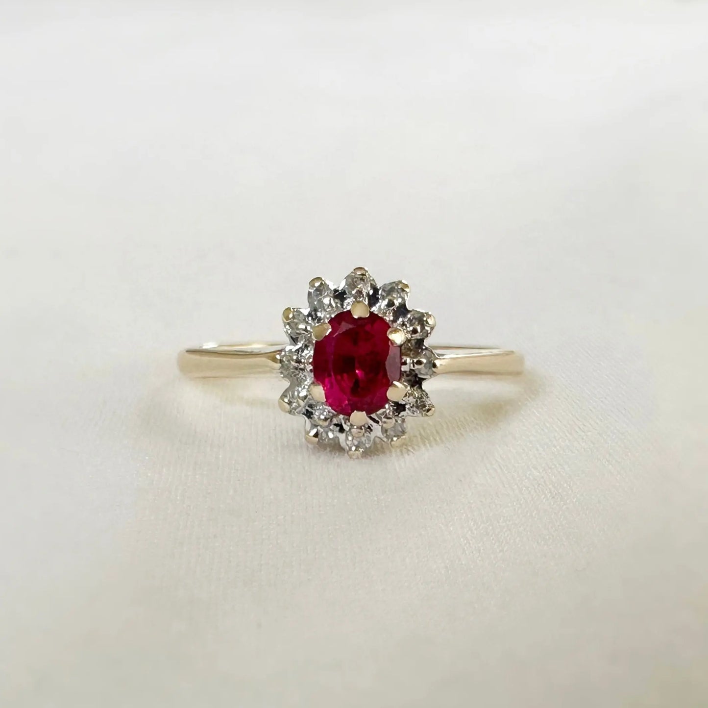 Mia Ruby and Diamond Ring Peach and Willow