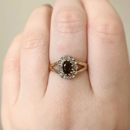 Sybil Sapphire and Diamond Ring Peach and Willow