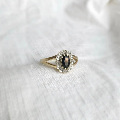 Sybil Sapphire and Diamond Ring Peach and Willow