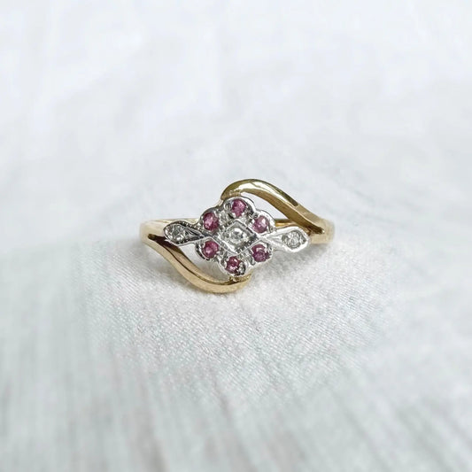 Esme Ruby and Diamond Ring Peach and Willow