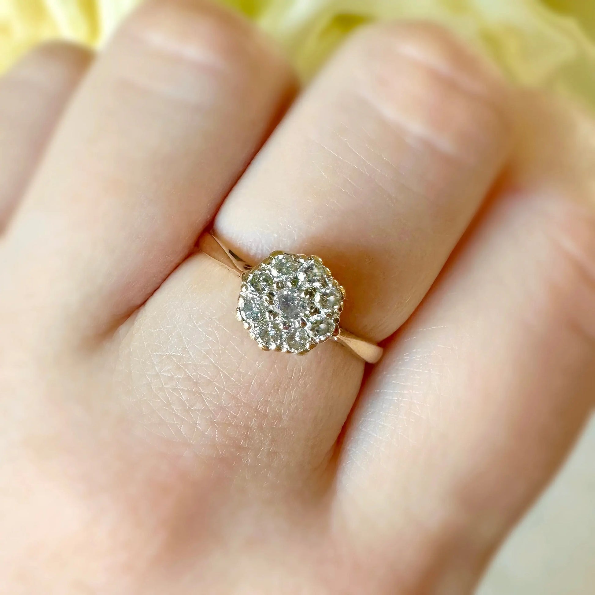 Marie Diamond Ring Peach and Willow