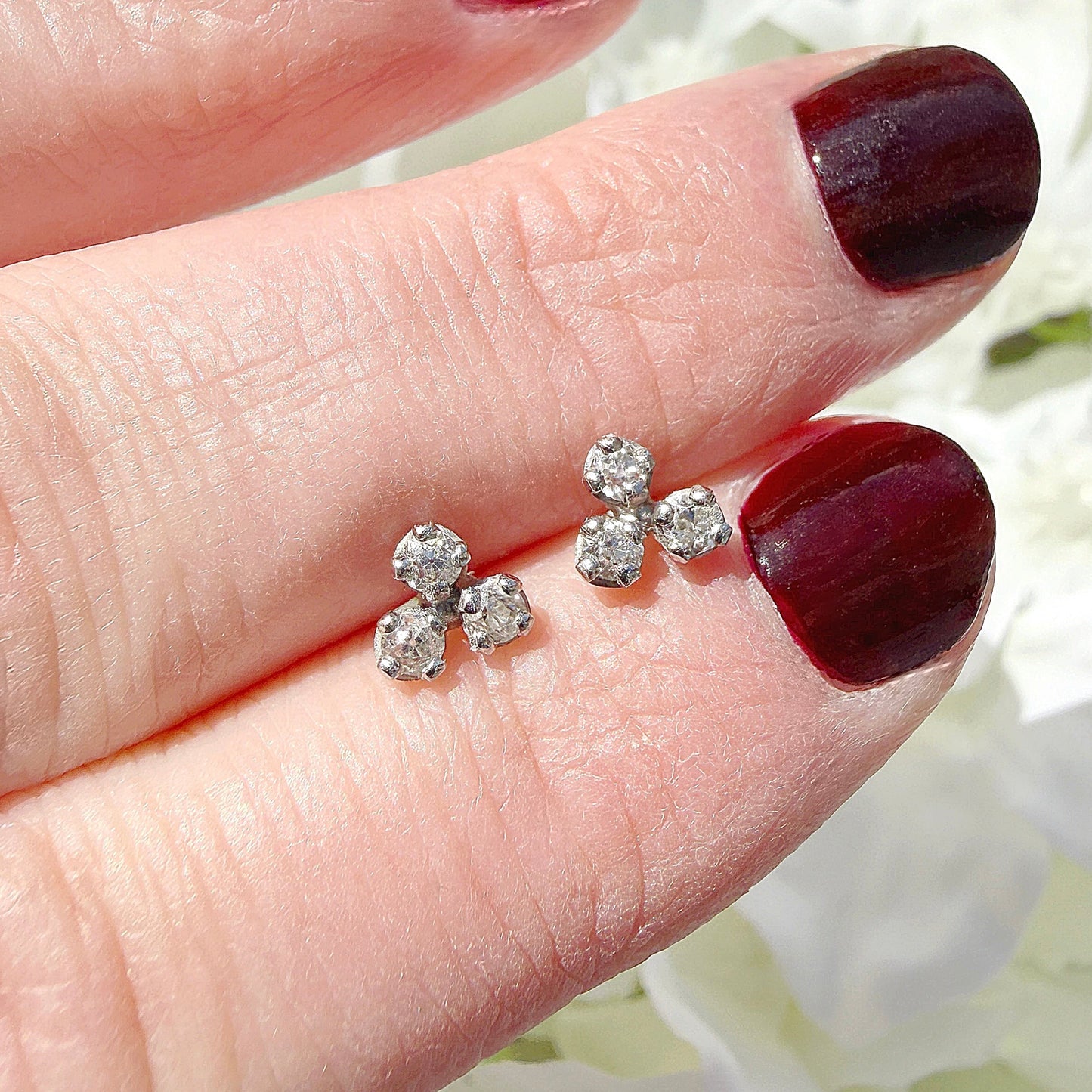 Annalise 9ct Diamond Trefoil Earrings
