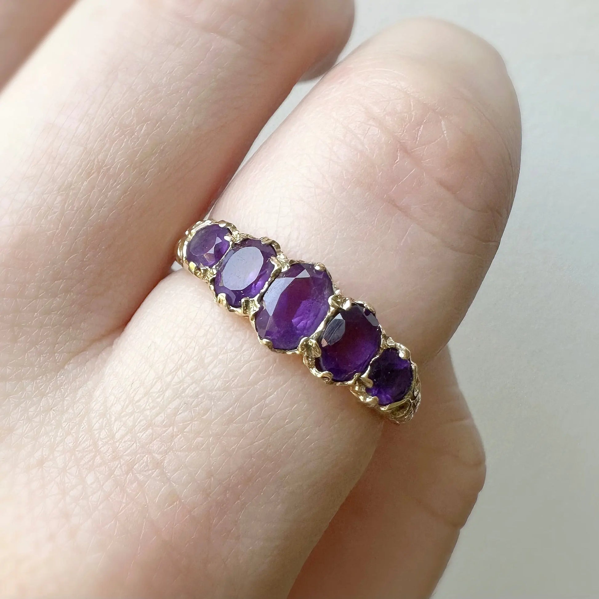 Tallulah Amethyst Ring Peach and Willow