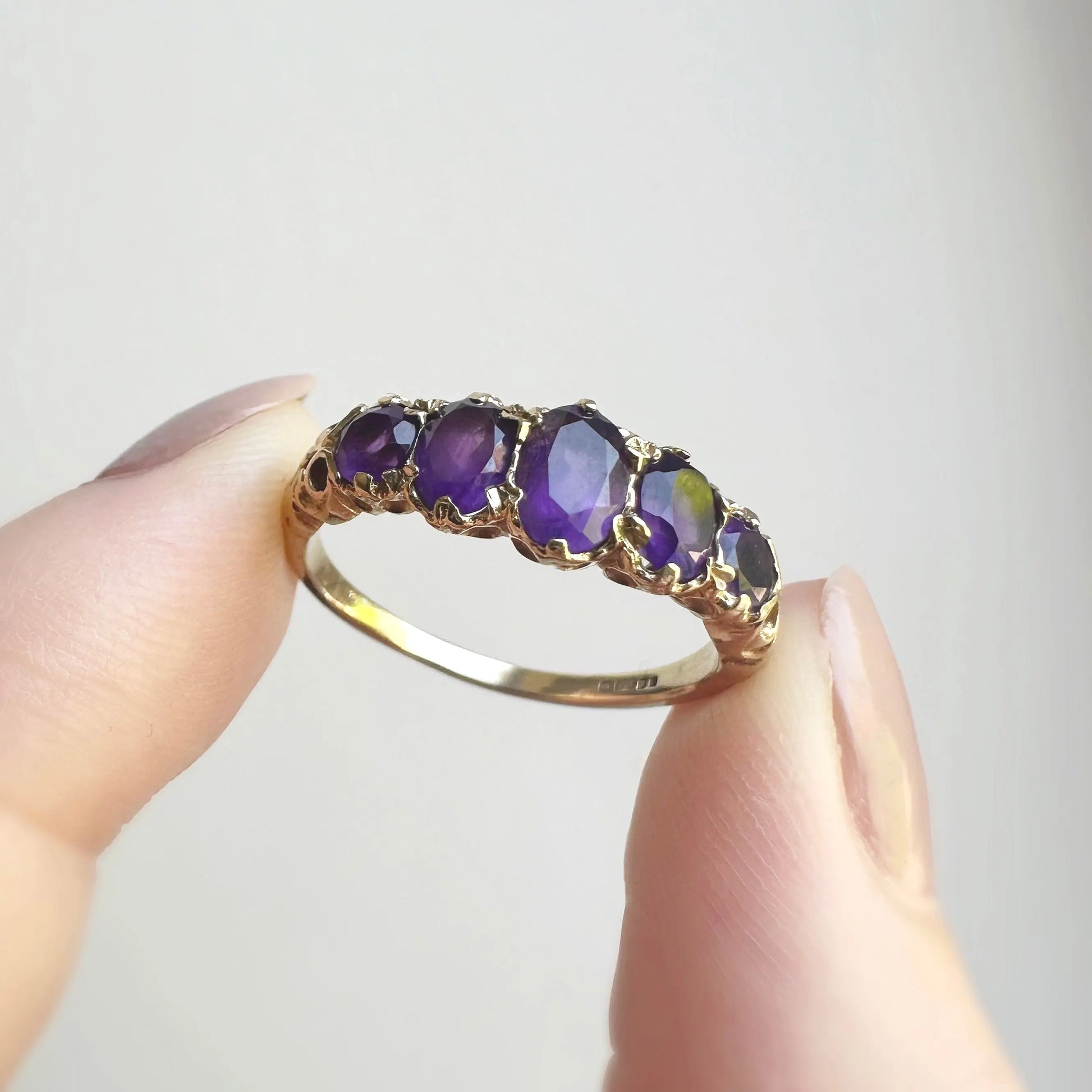 Tallulah Amethyst Ring Peach and Willow