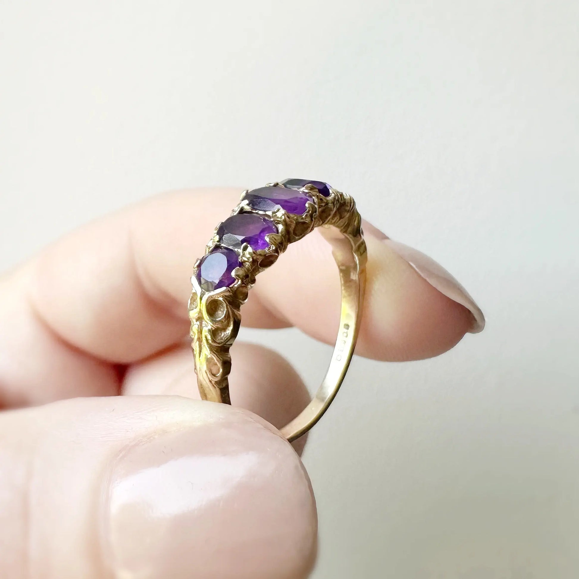 Tallulah Amethyst Ring Peach and Willow