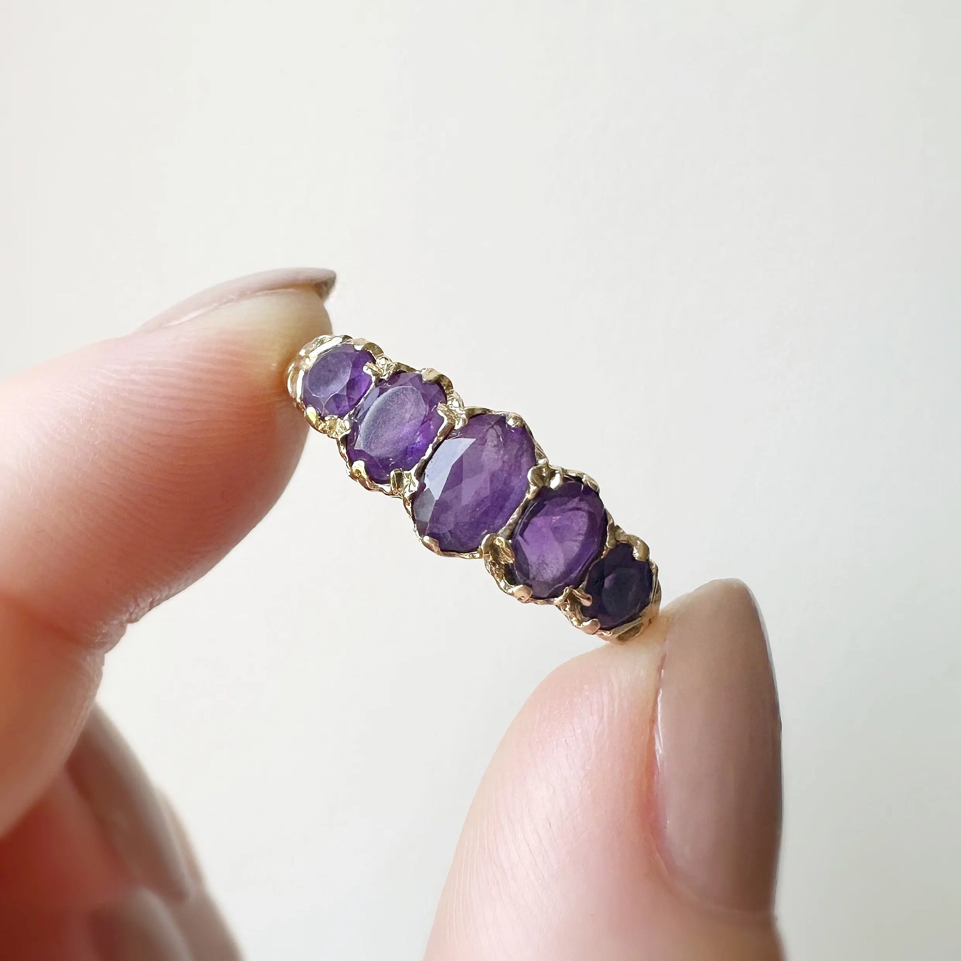 Tallulah Amethyst Ring Peach and Willow