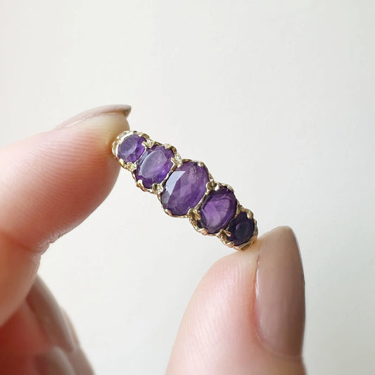 Tallulah Amethyst Ring Peach and Willow
