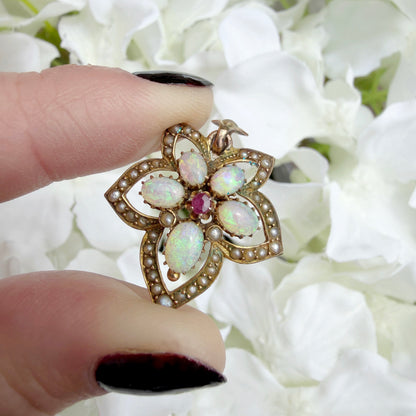 Adaline Art Nouveau Maple Leaf Pendant