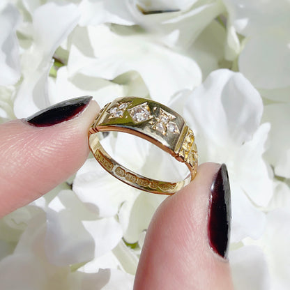 Daphne Victorian Diamond Clover Ring