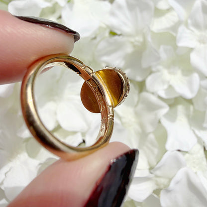 Hattie 9k Victorian Antique Opaline Ring