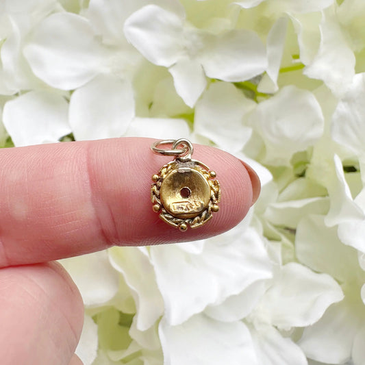 Daisy Victorian Starburst Diamond Charm Peach and Willow