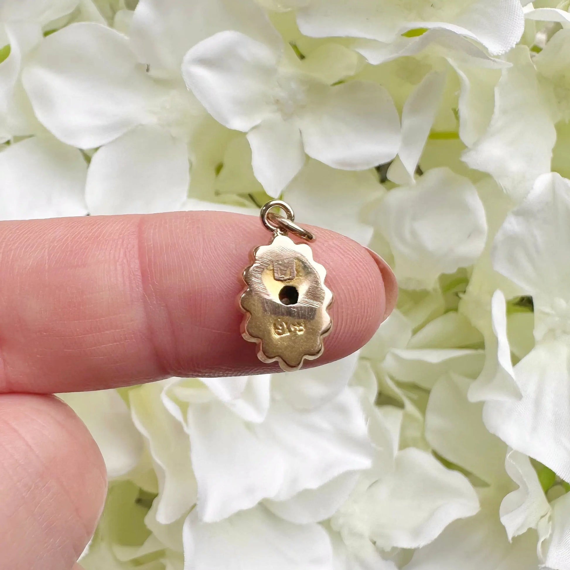Alba Victorian Starburst Sapphire Charm Peach and Willow