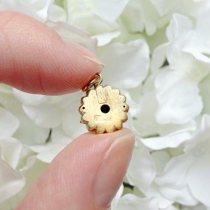 Carmeline Antique 18k Gold Etruscan Diamond Charm