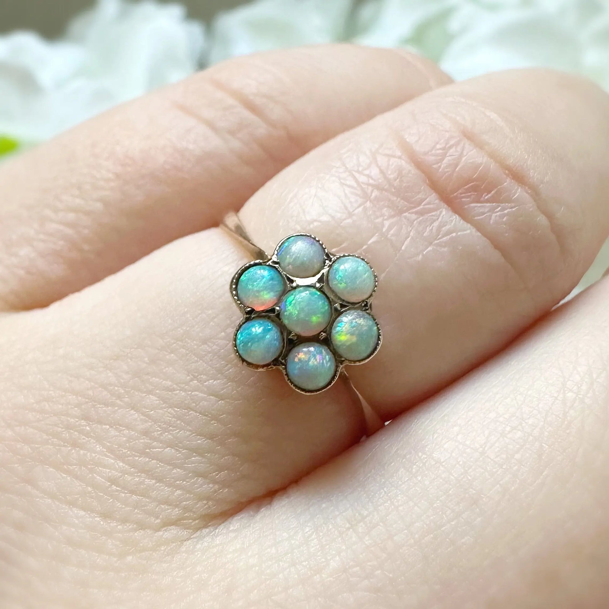 Clementine Victorian Opal Ring Peach and Willow