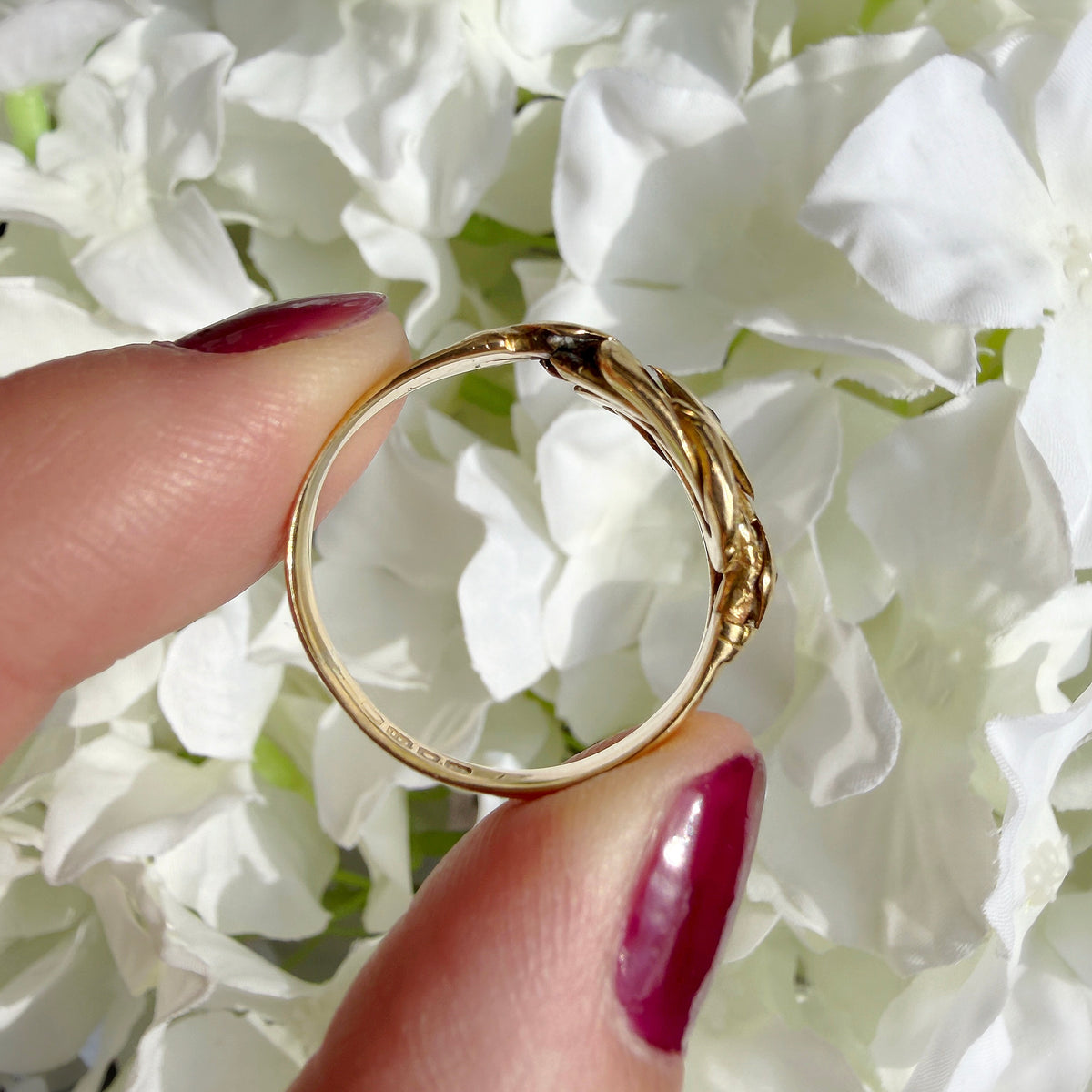 Sonya 18k Antique Diamond Lovers Knot Ring