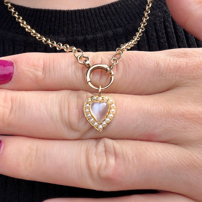 Blair 14k Converted Moonstone & Pearl Heart Pendant