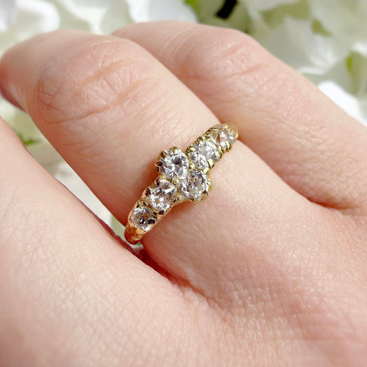Violet 18k Edwardian Diamond Motif Ring