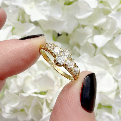 Violet 18k Edwardian Diamond Motif Ring