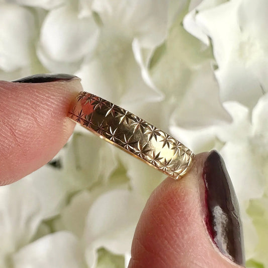 Demie 9k Star Band Ring Peach and Willow