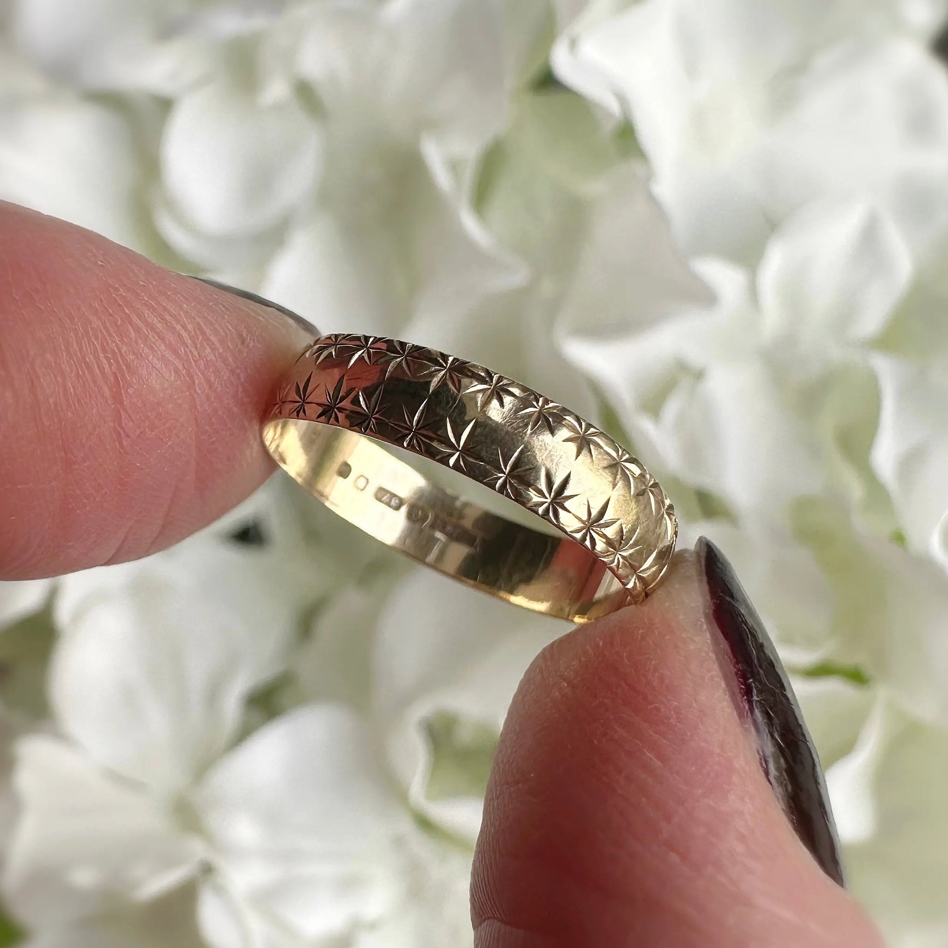 Demie 9k Star Band Ring Peach and Willow