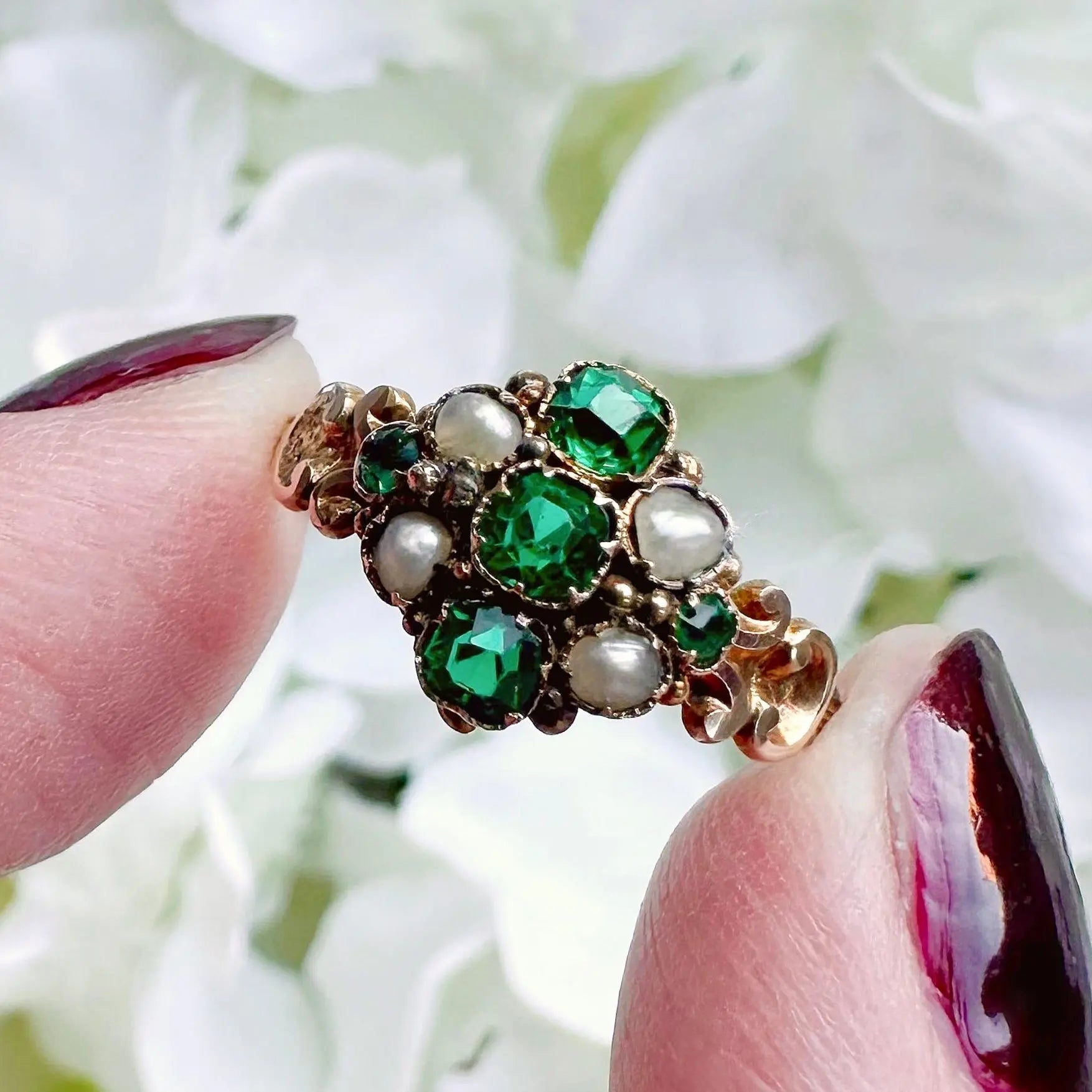 Agathe 12ct Victorian Ring Peach and Willow