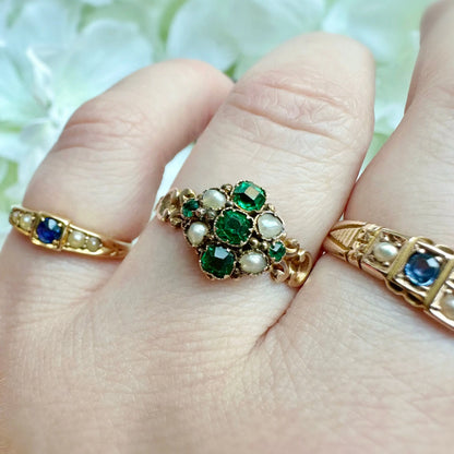 Claudette 18ct Edwardian Ring Peach and Willow