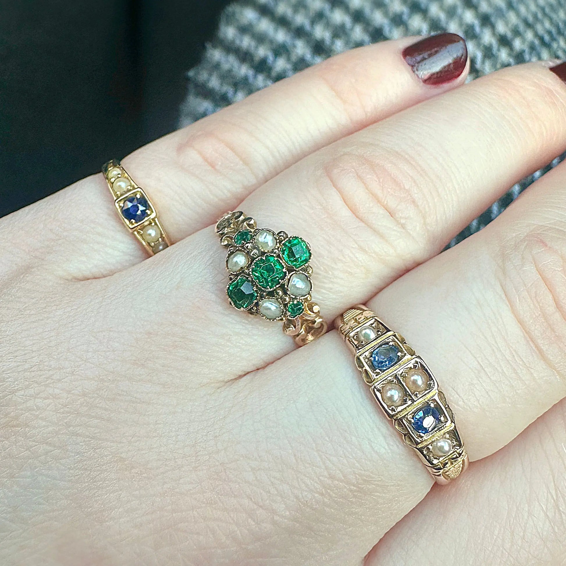 Claudette 18ct Edwardian Ring Peach and Willow