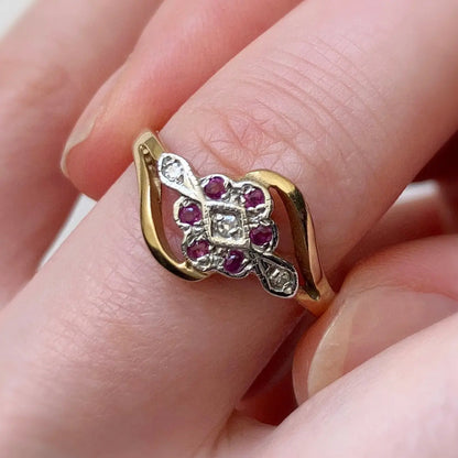 Esme Ruby and Diamond Ring Peach and Willow