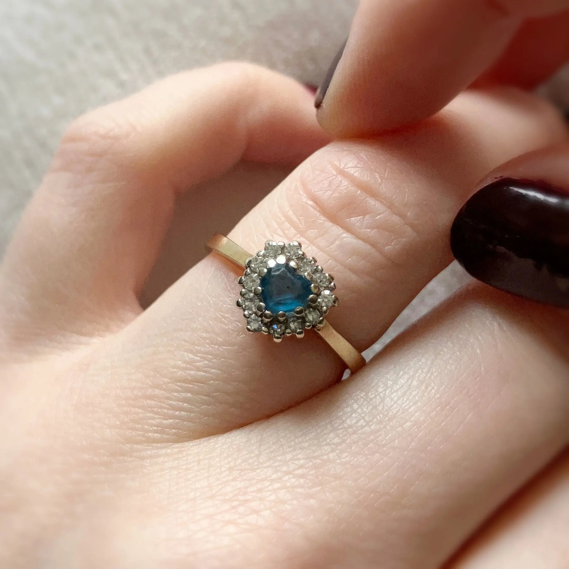 Elodie Topaz and Diamond Ring Peach and Willow