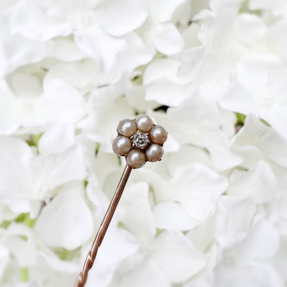 Winnie 9ct Victorian Diamond and Pearl Pendant