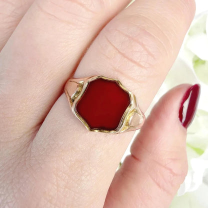 edwardian shield shaped ring