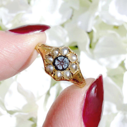 victorian sardonyx forget me not ring