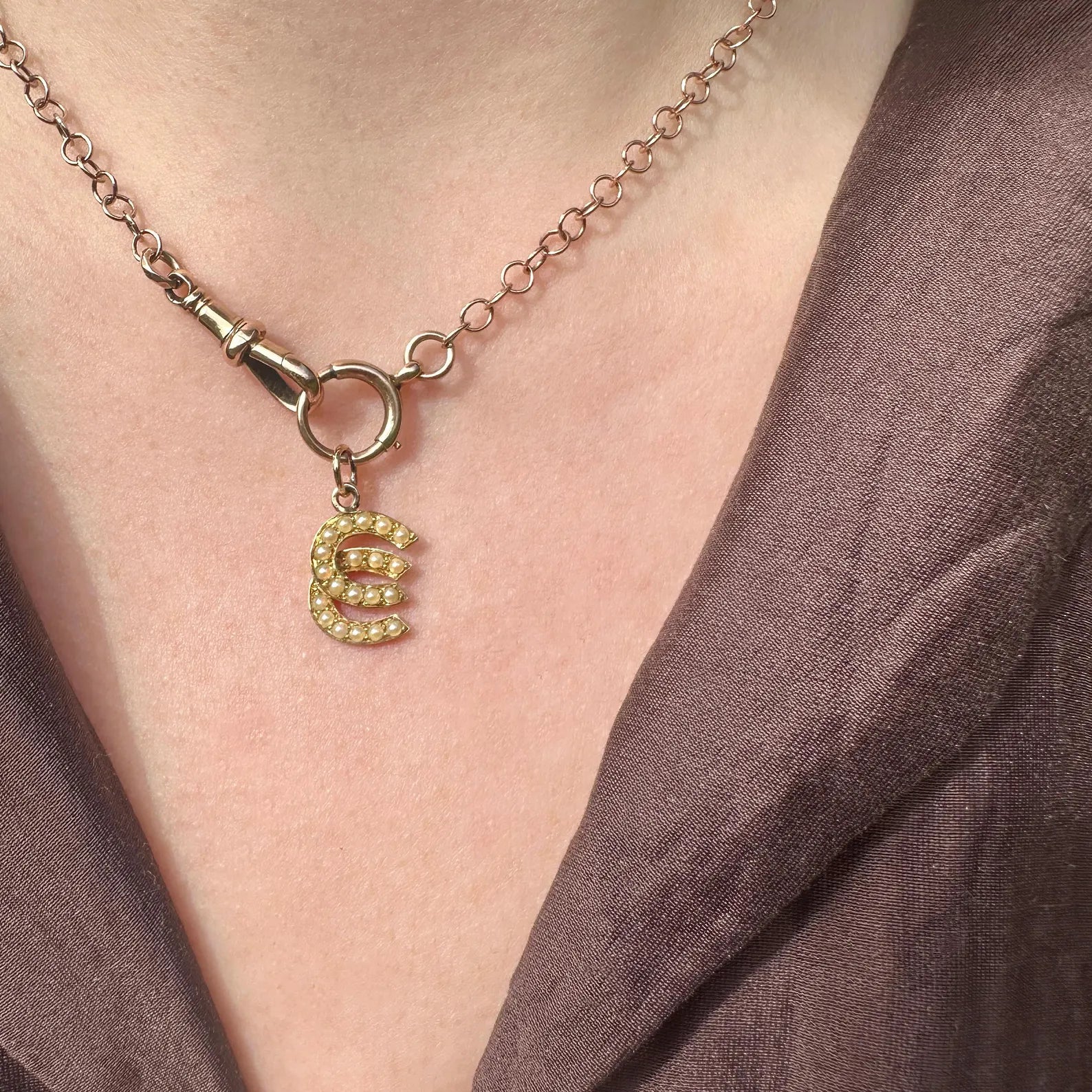 rose gold antique dog clip