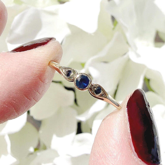 Bea 9ct Dainty Sapphire Stacking Band