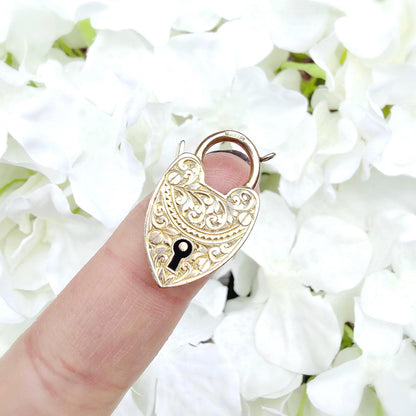Lettie 9ct Edwardian Heart Padlock Pendant