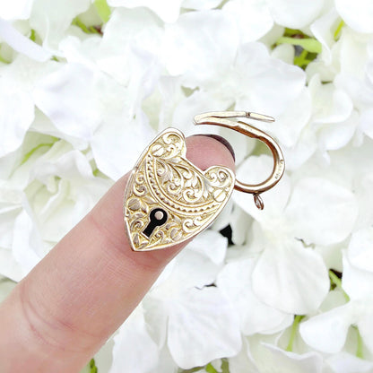 Lettie 9ct Edwardian Heart Padlock Pendant