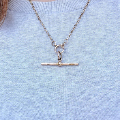 Lillie Antique 9k T-Bar Pendant