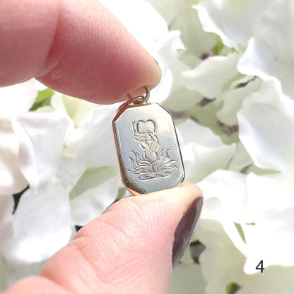 Seraphina 9ct Hand Engraved Heart Crest Pendant