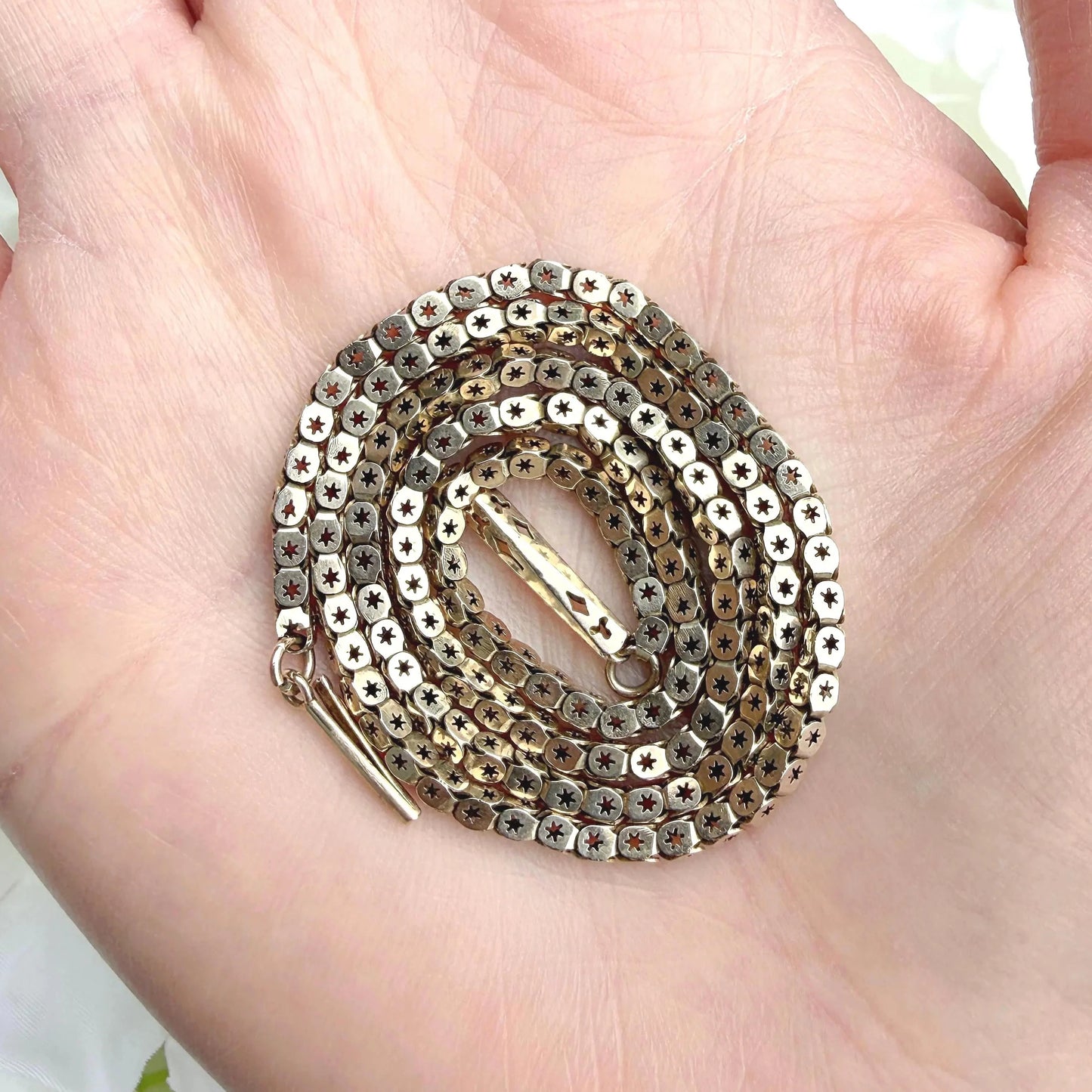 Agnes Victorian Pierced Star Link Necklace
