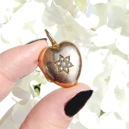 Irina Edwardian 9k Heart Locket Pendant