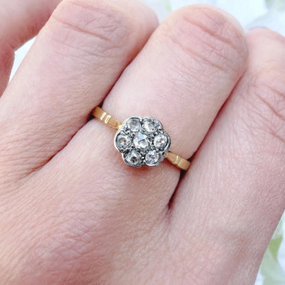 Alma 18k Art Deco Daisy Cluster Ring