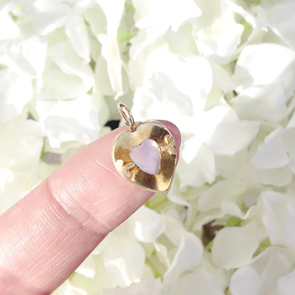 Blair 14k Converted Moonstone & Pearl Heart Pendant