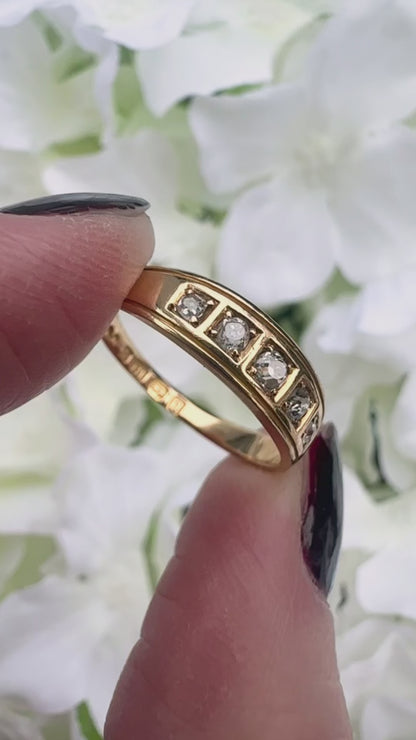 Cecile 18ct Gold Victorian Antique Diamond Ring